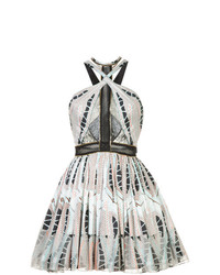 graues bedrucktes ausgestelltes Kleid von Sophie Theallet