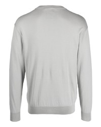 graues bedrucktes Fleece-Sweatshirt von Moschino