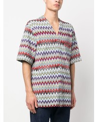 graues bedrucktes Kurzarmhemd von Missoni