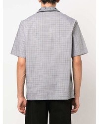 graues bedrucktes Kurzarmhemd von Versace
