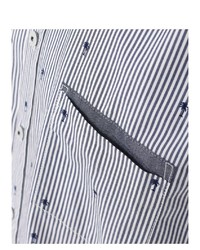graues bedrucktes Kurzarmhemd von Casamoda