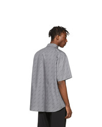 graues bedrucktes Kurzarmhemd von Balenciaga