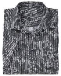graues bedrucktes Kurzarmhemd von MARCO DONATI