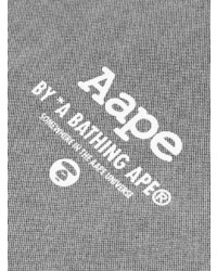 graues bedrucktes Langarmhemd von AAPE BY A BATHING APE