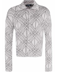 graues bedrucktes Langarmhemd von AV Vattev