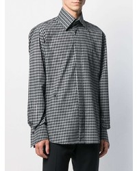 graues bedrucktes Langarmhemd von Karl Lagerfeld