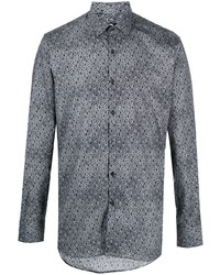 graues bedrucktes Langarmhemd von Karl Lagerfeld