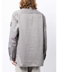 graues bedrucktes Langarmhemd von A-Cold-Wall*