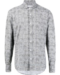 graues bedrucktes Langarmhemd von Orian