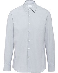 graues bedrucktes Langarmhemd von Prada