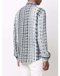 graues bedrucktes Langarmhemd von Just Cavalli
