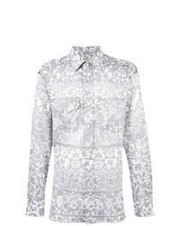graues bedrucktes Langarmhemd von Vivienne Westwood MAN