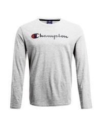 graues bedrucktes Langarmshirt von Champion