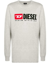 graues bedrucktes Langarmshirt von Diesel