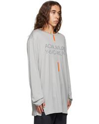 graues bedrucktes Langarmshirt von A-Cold-Wall*