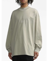 graues bedrucktes Langarmshirt von FEAR OF GOD ESSENTIALS