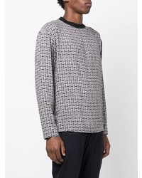 graues bedrucktes Langarmshirt von Emporio Armani