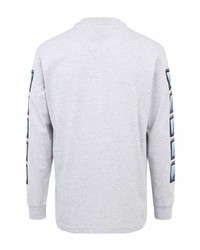 graues bedrucktes Langarmshirt von Palace