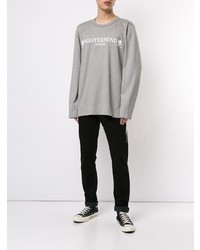 graues bedrucktes Langarmshirt von Mastermind World