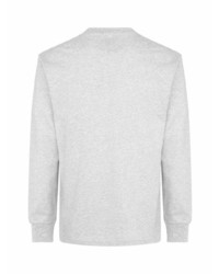 graues bedrucktes Langarmshirt von Palace