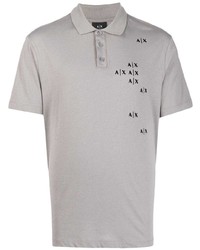 graues bedrucktes Polohemd von Armani Exchange