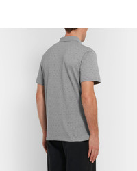 graues bedrucktes Polohemd von Nike