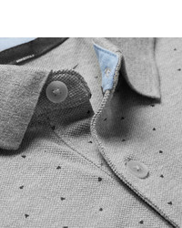 graues bedrucktes Polohemd von Nike