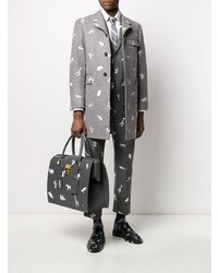 graues bedrucktes Sakko von Thom Browne