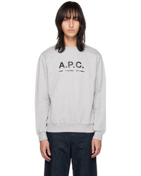 graues bedrucktes Sweatshirt von A.P.C.