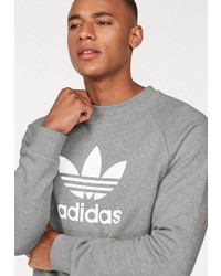 graues bedrucktes Sweatshirt von adidas Originals