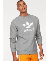 graues bedrucktes Sweatshirt von adidas Originals