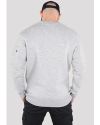 graues bedrucktes Sweatshirt von Alpha Industries