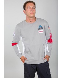 graues bedrucktes Sweatshirt von Alpha Industries