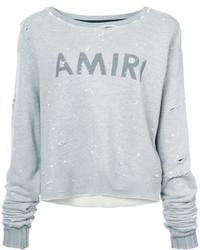 graues bedrucktes Sweatshirt von Amiri