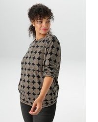 graues bedrucktes Sweatshirt von Aniston PLUS