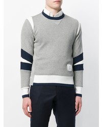 graues bedrucktes Sweatshirt von Thom Browne