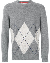 graues bedrucktes Sweatshirt von Brunello Cucinelli