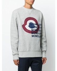 graues bedrucktes Sweatshirt von Moncler