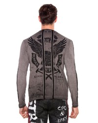 graues bedrucktes Sweatshirt von Cipo & Baxx