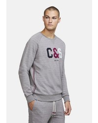 graues bedrucktes Sweatshirt von colours & sons