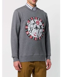 graues bedrucktes Sweatshirt von Vivienne Westwood MAN