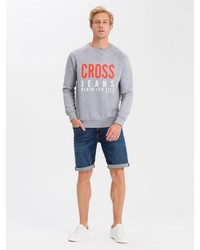 graues bedrucktes Sweatshirt von Cross Jeans