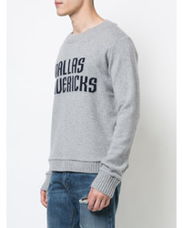 graues bedrucktes Sweatshirt von The Elder Statesman X Nba