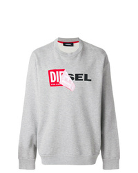 graues bedrucktes Sweatshirt von Diesel