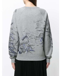 graues bedrucktes Sweatshirt von Burberry