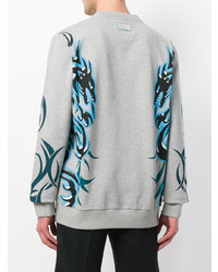 graues bedrucktes Sweatshirt von Lanvin