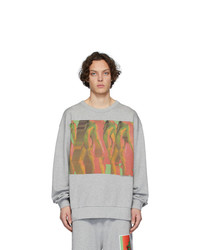 graues bedrucktes Sweatshirt von Dries Van Noten