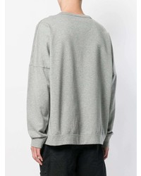 graues bedrucktes Sweatshirt von White Mountaineering