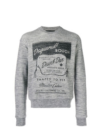 graues bedrucktes Sweatshirt von DSQUARED2