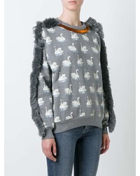 graues bedrucktes Sweatshirt von Stella McCartney